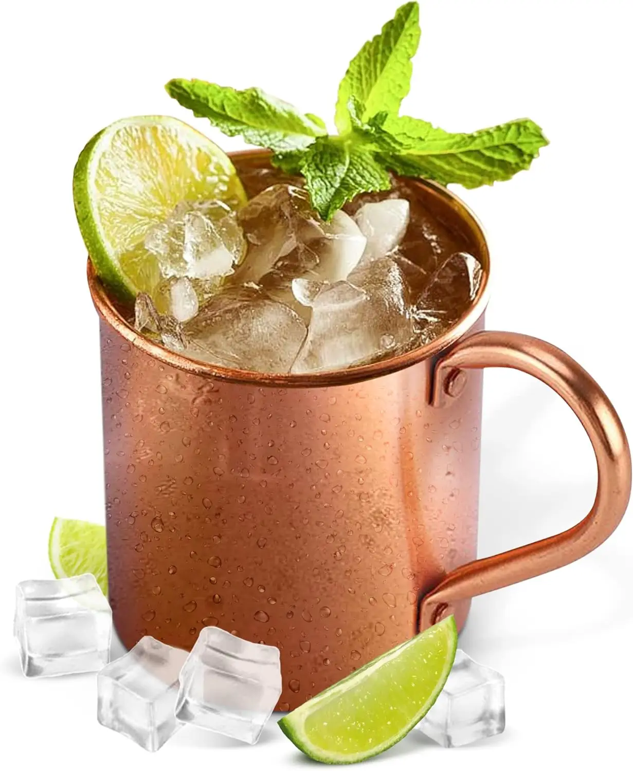 Copper Cocktail Mug - Moscow Mule PURE Copper Mugs-Cylinder-Shaped 100%