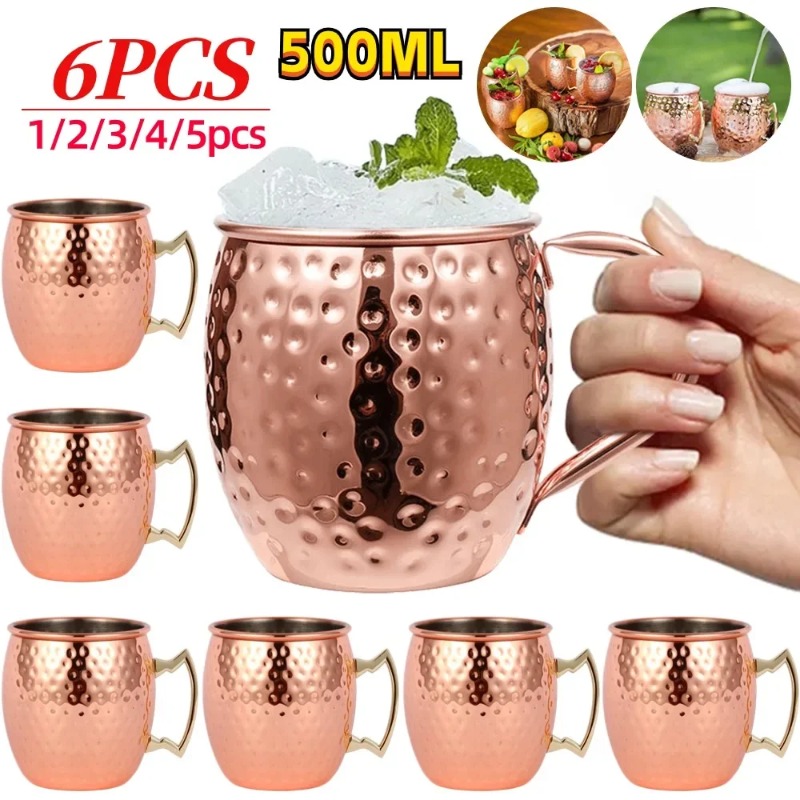 1-6PCS Cocktail Wine Cup Mosco - đánh giá và giá Copper Cocktail Mug