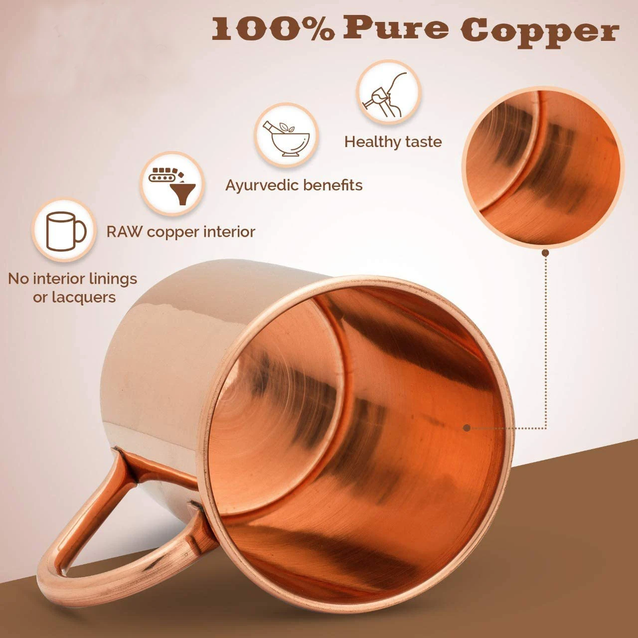 Moscow Mule PURE Copper Mugs-C - đánh giá và giá Copper Cocktail Mug